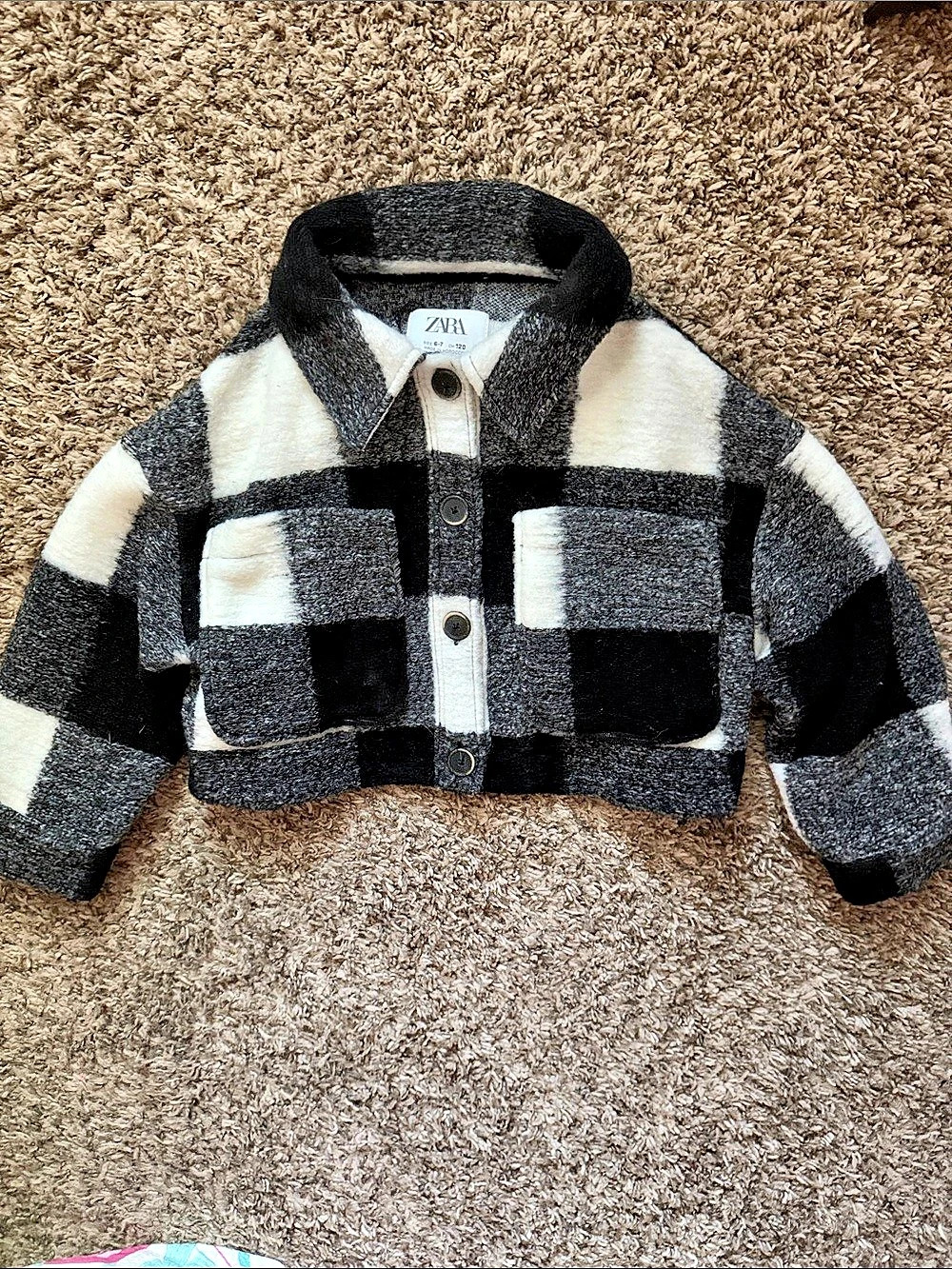 Zara Girls Color Block Jacket Size 6-7 NWT